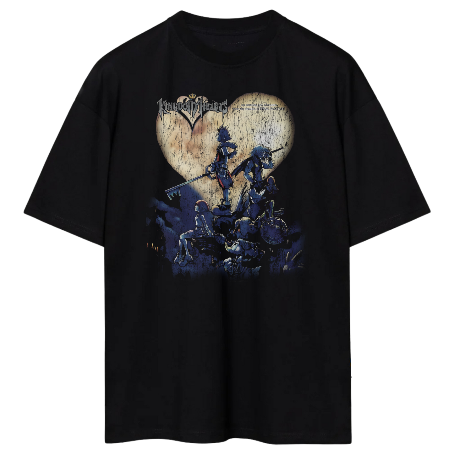 KINGDOM OF HEARTS BLACK T-SHIRT