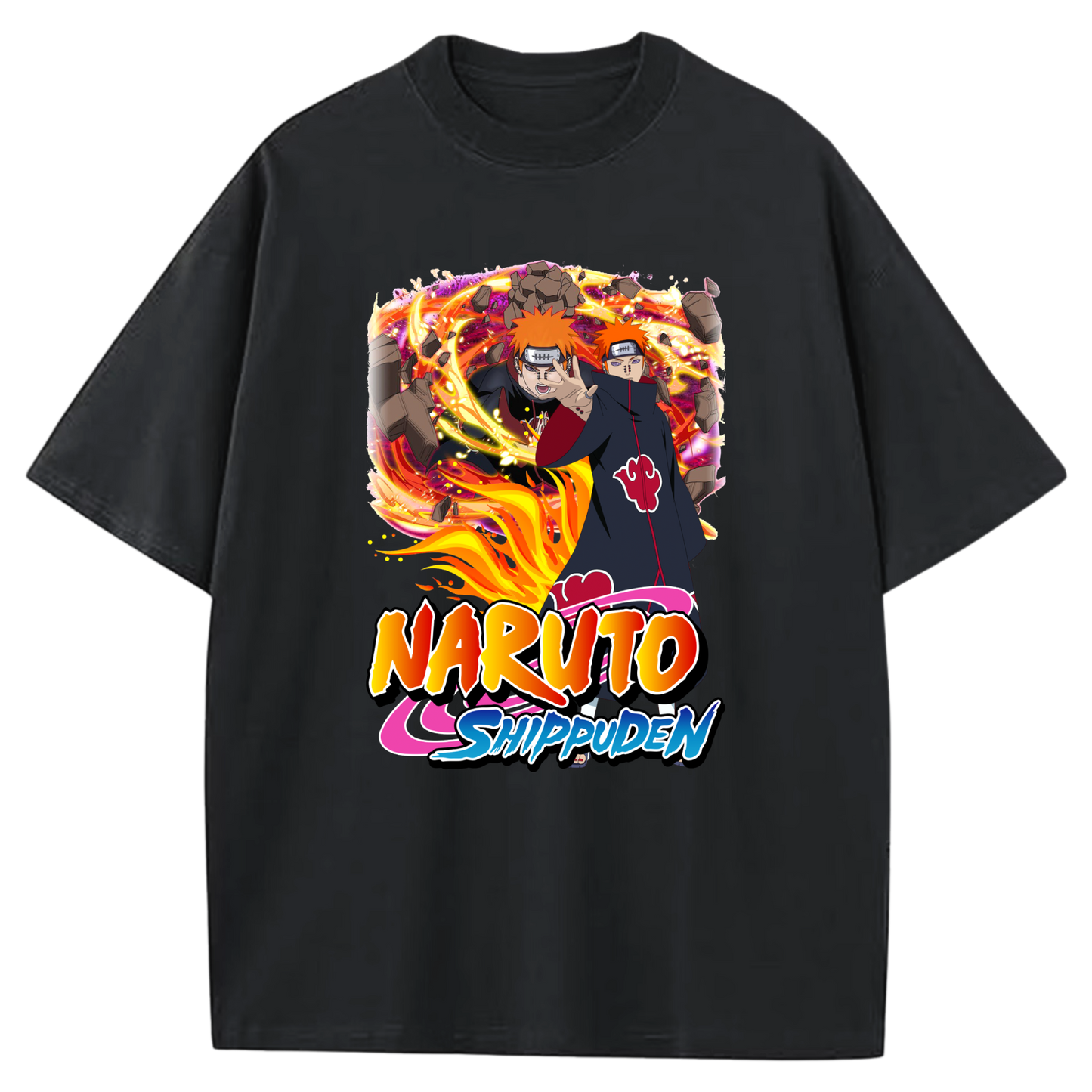 NARUTO SHIPPUDEN BLACK T-SHIRT