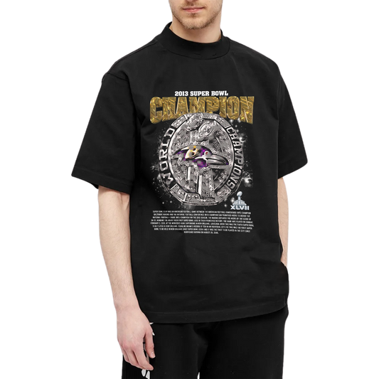 2013 SUPERBOWL CHAMPIONS BALTIMORE RAVENS BLACK-TSHIRT