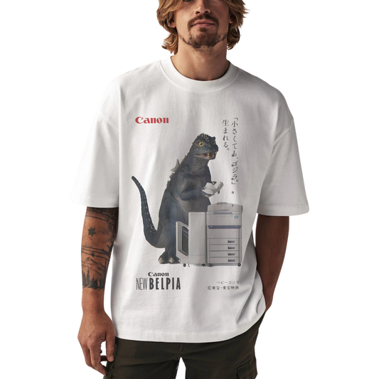 CANON GODZILLA WHITE-TSHIRT