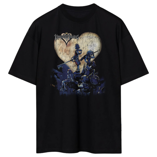 KINGDOM OF HEARTS BLACK T-SHIRT