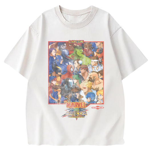 MARVEL VS CAPCOM WHITE T-SHIRT