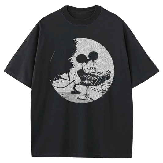 MICKY MOUSE DEATH NOTE BLACK T-SHIRT