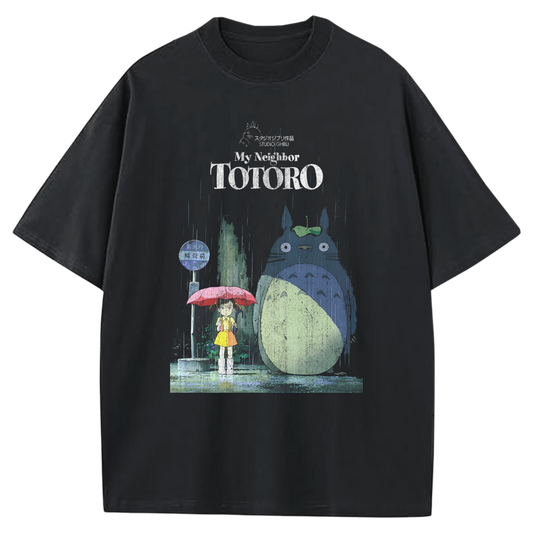 MY NEIGHBOR TOTORO BLACK T-SHIRT