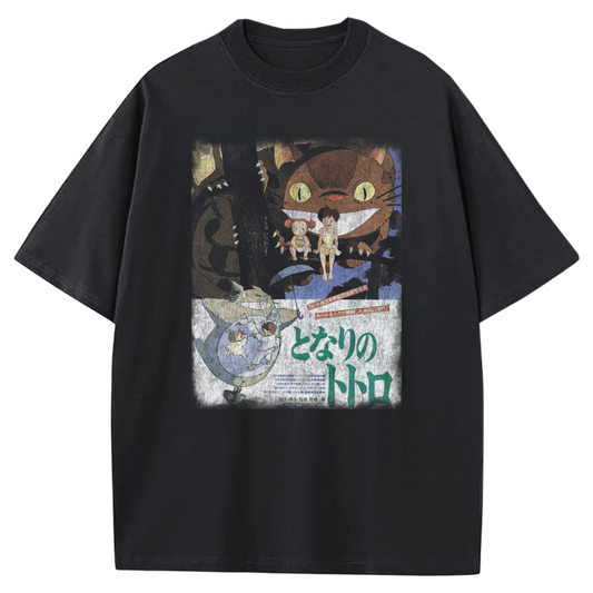 MY NEIGHBOR TOTORO 2 BLACK T-SHIRT