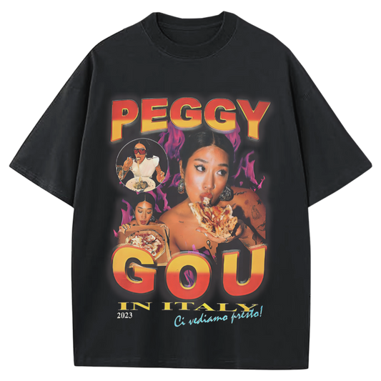 PEGGY GOU ITALY BLACK-TSHIRT 1