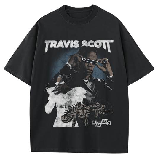 TRAVIS SCOTT GLASSES BLACK-TSHIRT