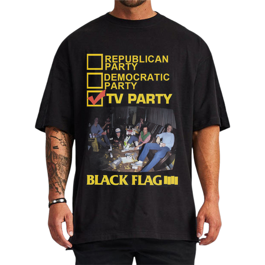TV PARTY BLACK-TSHIRT