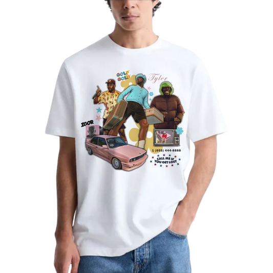 TYLER CALL ME WHITE-TSHIRT