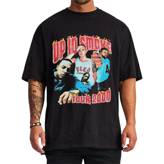 UP IN SMOKE TOUR 2000 BLACK-TSHIRT